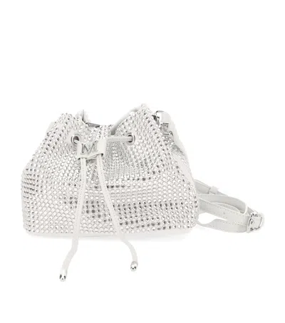 Monnalisa Kids' Rhinestone Bucket Bag In White