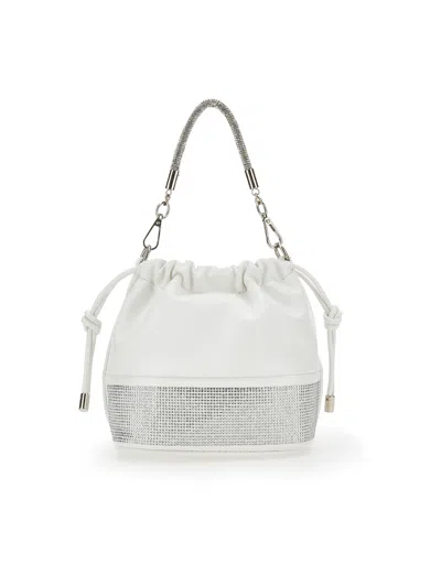 Monnalisa Kids'   Rhinestone Bucket Bag In Metallic