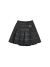 Monnalisa Rhinestone Check Skirt In Black