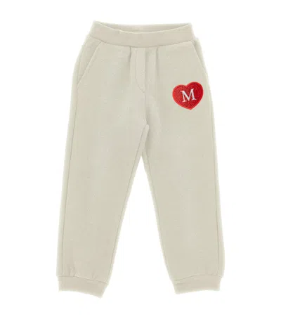 Monnalisa Kids'   Jogger With Rhinestone Heart In Neutral