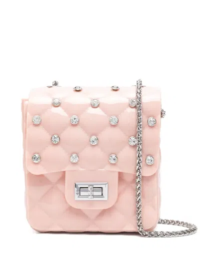 Monnalisa Kids' Rhinestone-embellished Shoulder Bag In Pink
