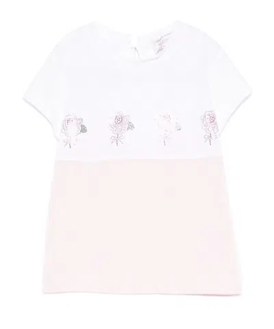 Monnalisa Rhinestone-embellished T-shirt In White