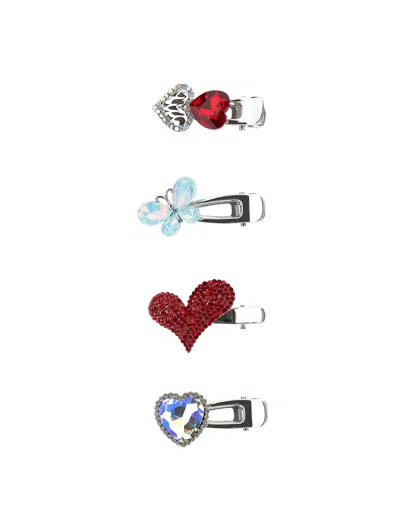 Monnalisa Babies'   Rhinestone Hair Clips In Metallic