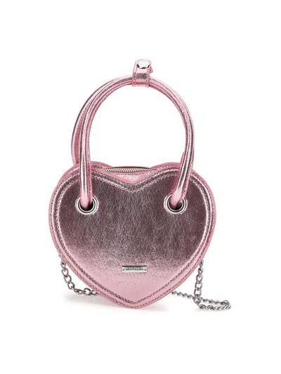 Monnalisa Kids'  Rhinestone Heart Bag In Blue