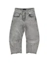 Monnalisa Rhinestone Jeans In Gray