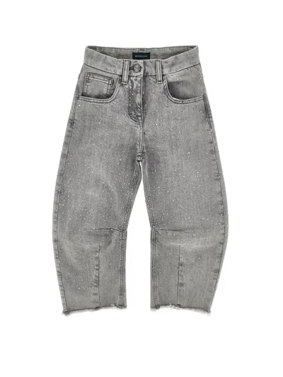 Monnalisa Babies'  Rhinestone Jeans In Black