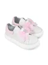 Monnalisa Rhinestone-logo Sneakers In White