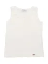 Monnalisa Fine-ribbed Tank Top In White