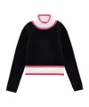 Monnalisa Ribbed Mini Sweater In Black