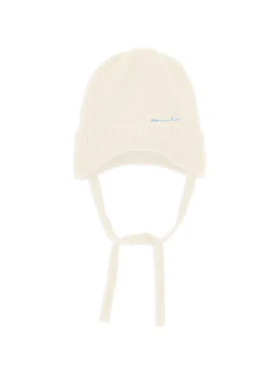 MONNALISA RIBBED-TRIM BEANIE HAT