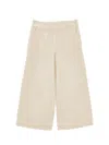 Monnalisa Wide-leg Corduroy Trousers In Neutral