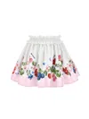Monnalisa Kids' Rock Aus Baumwollsatin In White