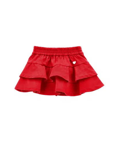 Monnalisa Kids' Rock Aus Stretchstoff In Red