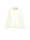 Monnalisa Cotton Turtleneck With Logo In Gardeniacf