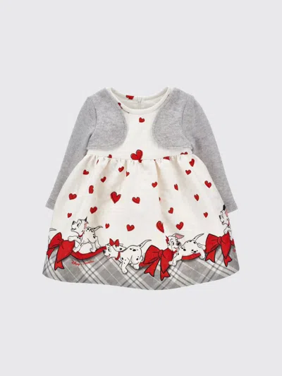 Monnalisa Babies'  Romper Kids Color Yellow Cream In Neutral