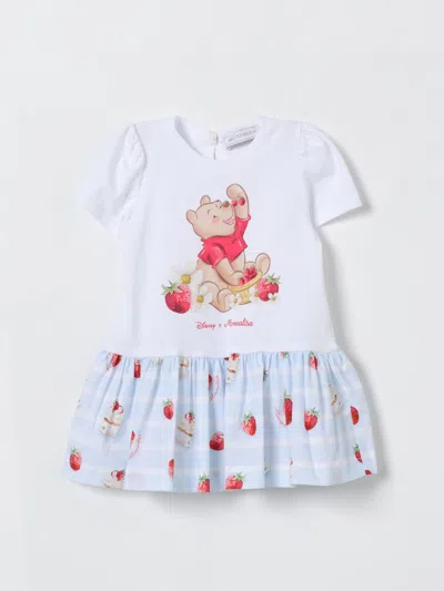 Monnalisa Babies' Romper  Kids Color White In Blue