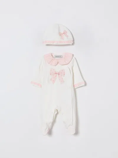 Monnalisa Babies' Romper  Kids Color Yellow Cream In White