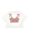 Monnalisa Bustier-t-shirt Mit Stickerei