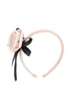 Monnalisa Rose-appliqué Headband