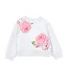Monnalisa Trainingsanzug Aus Baumwoll-sweatshirt In White