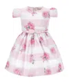 Monnalisa Baby Girls Striped Rose Dress In Purple