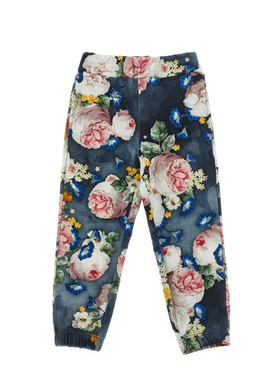 MONNALISA MONNALISA  ROSE PRINT FLEECE JOGGERS