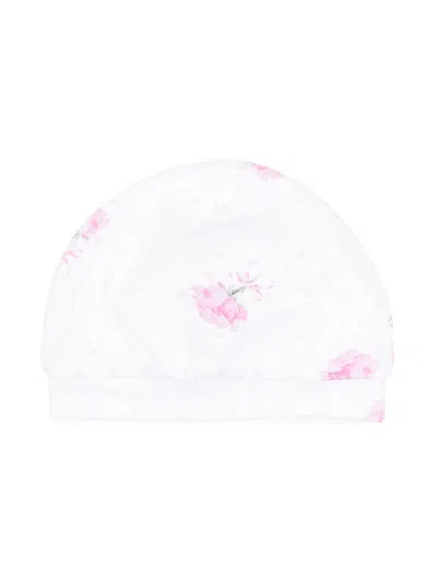 Monnalisa Babies' Rose-print Hat In White