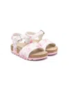 MONNALISA ROSE-PRINT SANDALS