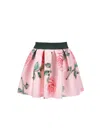 Monnalisa Floral Skirt In Pink