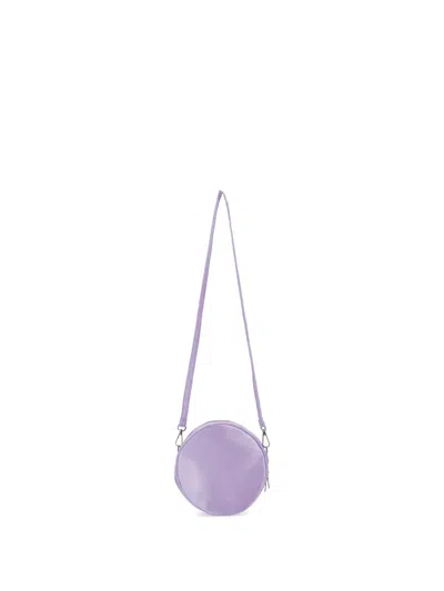Monnalisa Kids' Rose Round Shoulder Bag In Purple