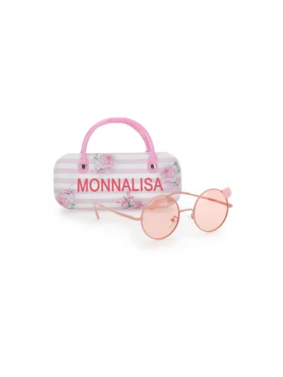 Monnalisa Kids'   Rose Sunglasses In Pink