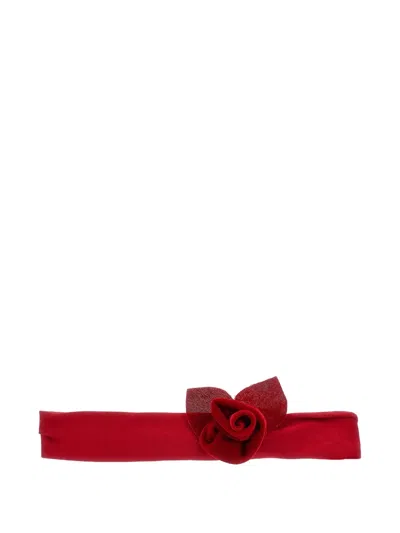Monnalisa Babies' Rose-detail Headband In Red