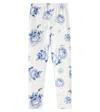 Monnalisa Floral-print Jersey Leggings In Weiss