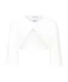 Monnalisa Round Collar Short Jacket In White