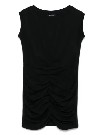 Monnalisa Kids' Ruched Dress In Black