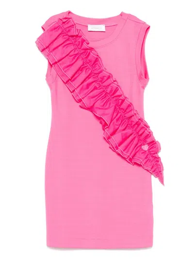 Monnalisa Kids' Ruffle-detail Dress In Pink