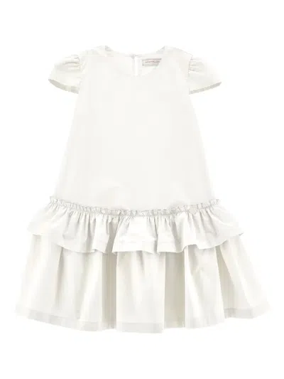 Monnalisa Kids' Ruffle-detail Dress In White