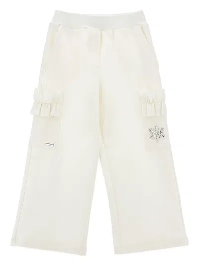 MONNALISA RUFFLE-DETAIL POCKET TRACK PANTS