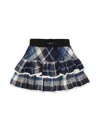 Monnalisa Ruffle-detail Skirt In Blue