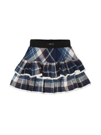 Monnalisa Kids' Ruffle-detail Skirt In Blue
