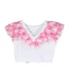 Monnalisa Ruffle-detail T-shirt In White