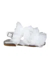 Monnalisa Ruffle-detailed Sandals In White
