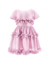 Monnalisa Ruffled Dress In Pink