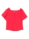 Monnalisa Ruffle-trim Blouse In Red