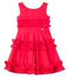 Monnalisa Popelinekleid Mit Rüschen In Red