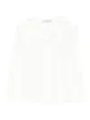 Monnalisa Ruffled-collar Long-sleeve Shirt In White