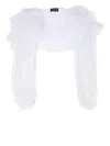 Monnalisa Ruffled Cropped Blouse In White