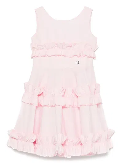 Monnalisa Ruffled Dress In 粉色