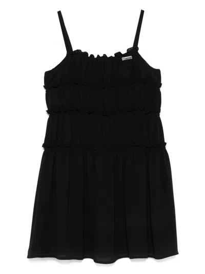 Monnalisa Kids' Ruffled Dress In Black
