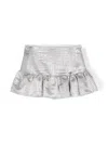 Monnalisa Ruffled Houndstooth Miniskirt In Grey